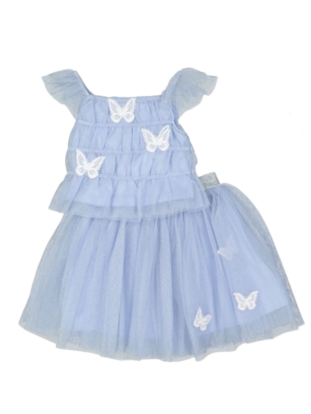 Blue Butterfly Tulle skirt and matching top